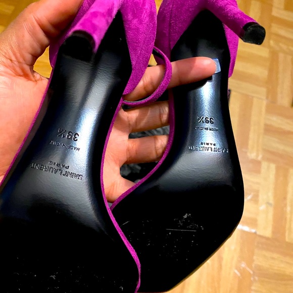 Suede Saint Laurent heeled sandals - Picture 1 of 3